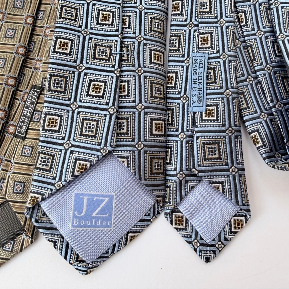Set of Two Mens JZ Richard’s / JZ Boulder Silk Neckties - Picture 7 of 7